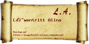 Löwentritt Alina névjegykártya